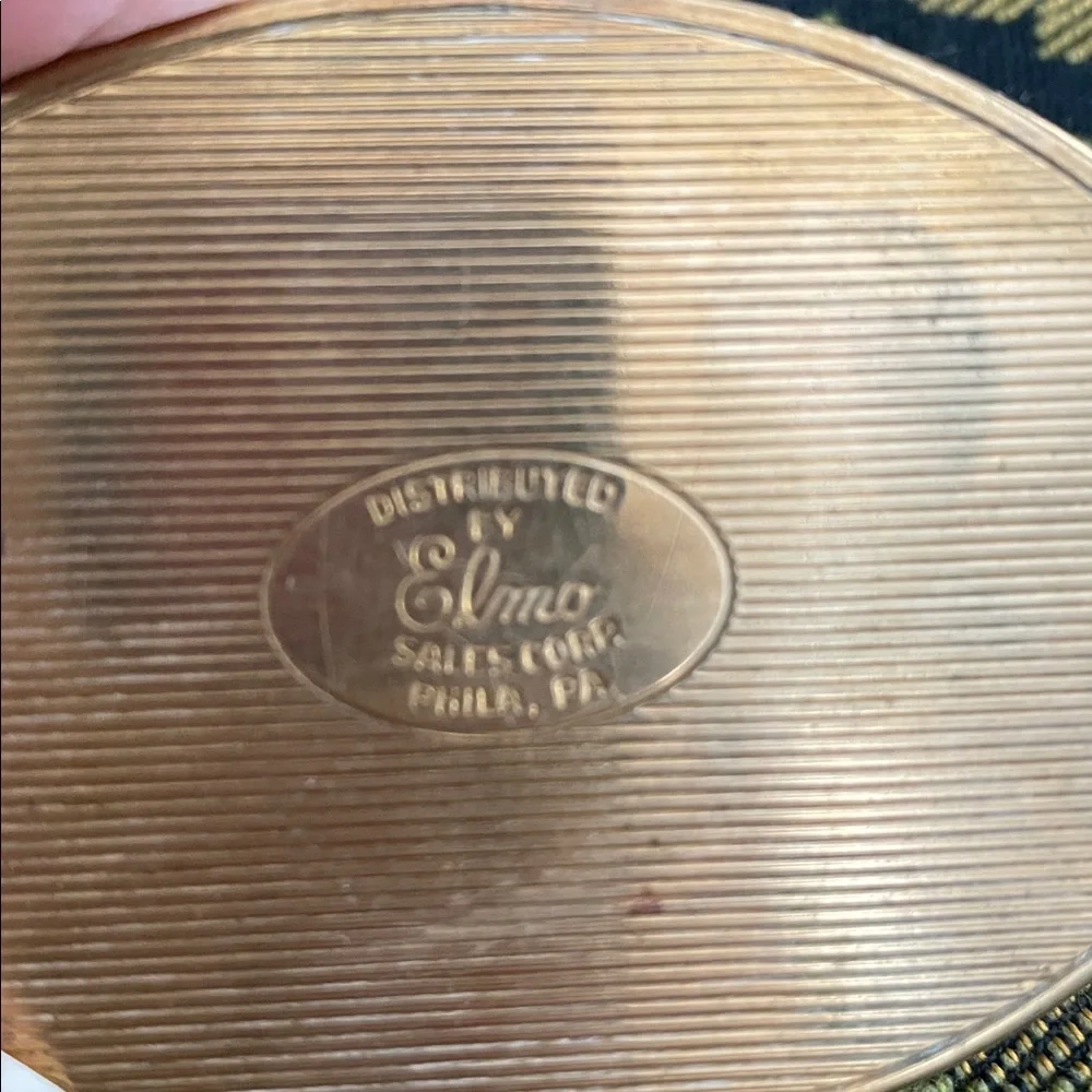 Mid 20th Century Elmo Brass Makeup Compact